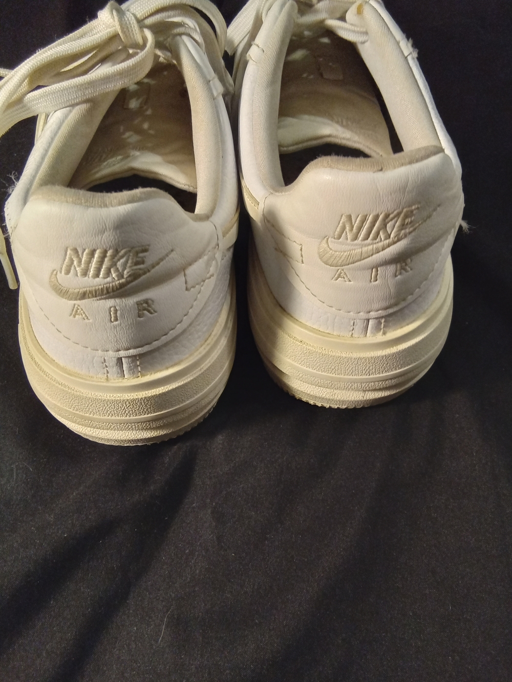 Nike Air Force 1 Low Sneakers - White with Cream Accents DJ9946-100 - Picture 6 of 7